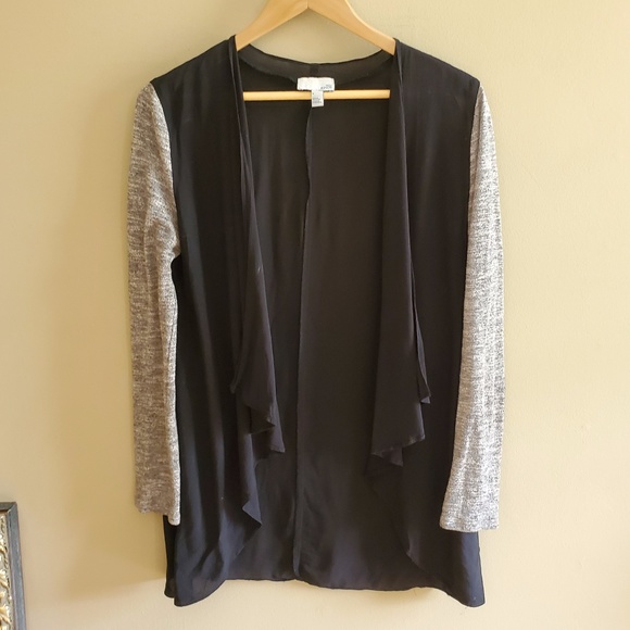 Gray & Black open cardigan sz S - Picture 5 of 7